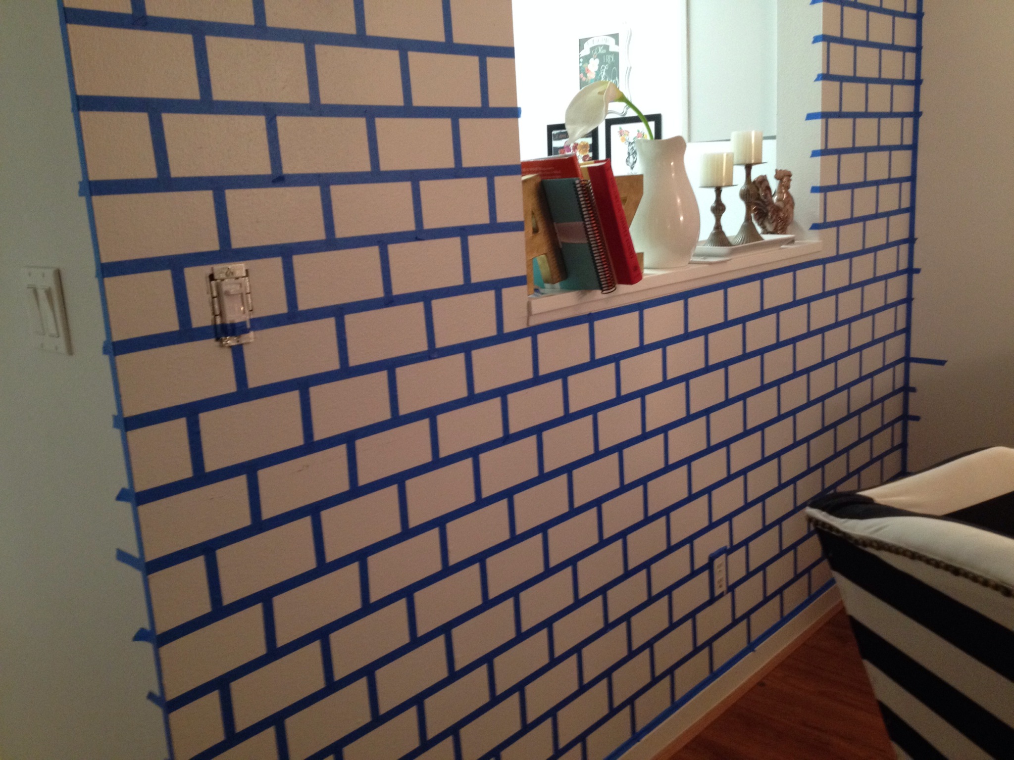 DIY Painted Brick Wall The Glamorous Project